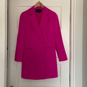 Lucy Paris hot pink blazer dress.